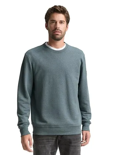 Sweatshirt TOM TAILOR Herren XXL grau mint navy - Modisches Herren-Sweatshirt von TOM TAILOR im regular fit, taillenbedeckend. Hergestellt aus 60% Baumwolle und 40% Polyester, bietet es hohen Tragekomfort und Bewegungsfreiheit.