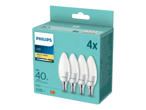Philips Lampe 5 W 40 E14 Warmweiss 4 Stück