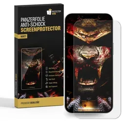 4x Panzerfolie für iPhone 14 Plus Displayschutz MATT Schutzfolie Entspiegelt ANTI-REFLEX/ ANTI-SHOCK/ ANTI-KRATZ