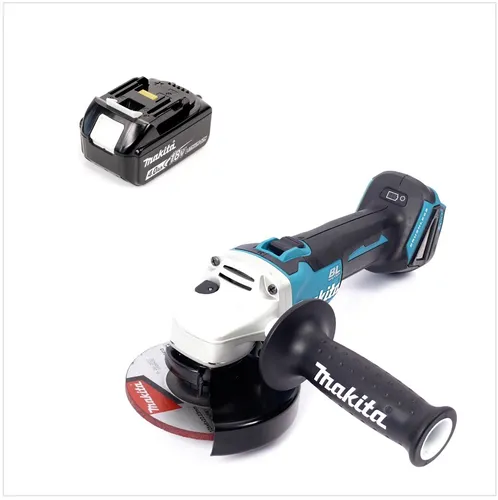 Makita DGA 504 M1 Akku Winkelschleifer 18V 125mm - Schleifmaschine mit Brushless-Motor für hohe Leistung und lange Lebensdauer, inklusive 1x 4,0Ah Akku für kabellosen Einsatz.