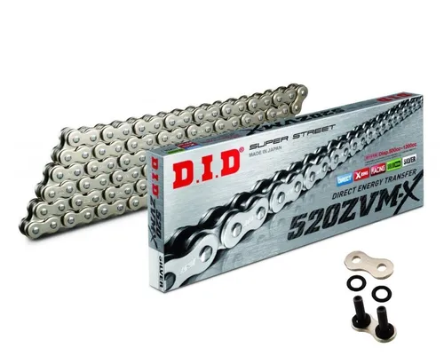 Produktbild DID ZVMX X-Ringkette verstärkt silber 520 Teilung 108 Glieder offen +Nietschloss