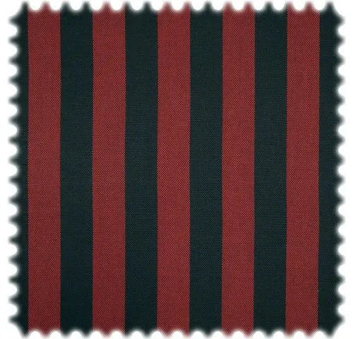 Sporty Stripe Möbelstoff in Schwarz/Rot mit Trevira CS - Hochwertiger Möbelstoff für Gastronomie und Wohnbereich, schwer entflammbar und scheuerfest – ideal für Polstermöbel, Stühle und mehr.