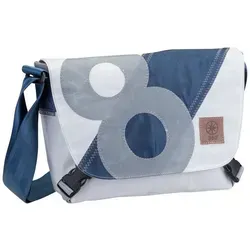 360° Grad Törn Schultertasche Segeltuch weiß-blau in blau von 360 Grad