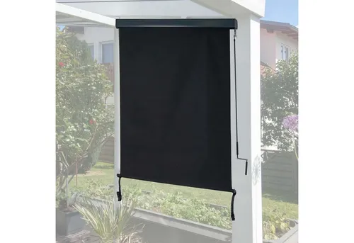 MCW Vertikalmarkise F42 250x100cm Schwarz in schwarz von MCW