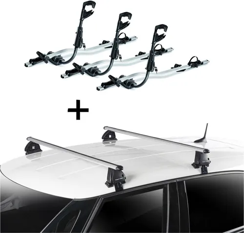 3x Fast Rider Alu Fahrradträger + Dachträger VDP EVO ALU kompatibel mit für Mini Clubman (F54) *** 5 Türer ab 2015