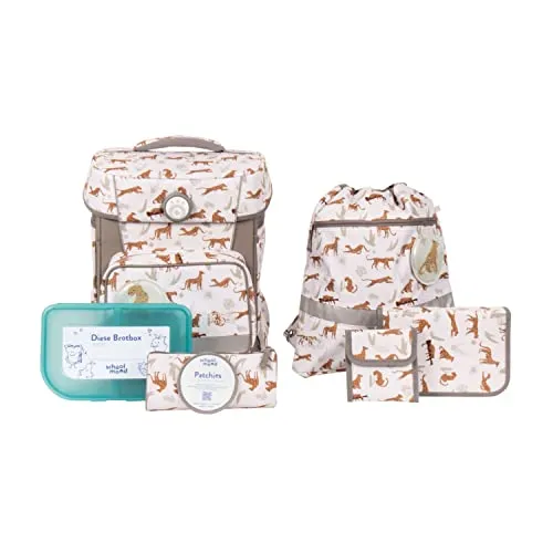 SCHOOL-MOOD Schulranzen Set Leopard 7-teilig Hero Maxx Air+ - Schultaschen-Set mit ergonomischem Design, ideal für Jungen & Mädchen, inkl. praktisches Zubehör für einen perfekten Schulstart.