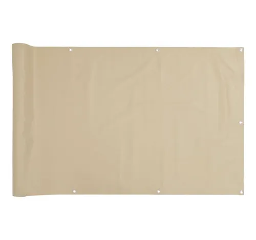 furnicato Balkonsichtschutz 90 x 400 cm – Beige