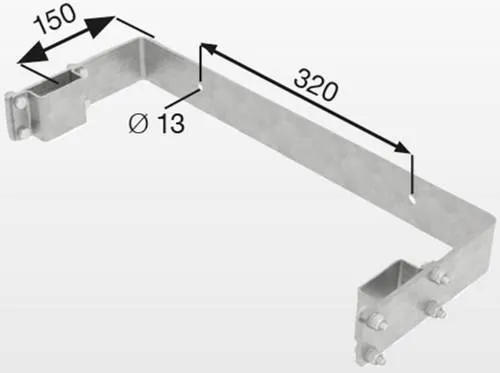 MUNK Günzburger Steigtechnik 63257 Wandhalter 1St. - Robuster Wandhalter für sicheren Halt, Gewicht: 2.5 kg, ideal für die professionelle Anwendung im Werkzeugzubehör.