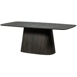 Esstisch Leah aus Holz 200x105 cm, Dunkelbraun - Esstisch aus robustem Holz, ideal für gesellige Zusammenkünfte mit Familie und Freunden - schafft eine warme Atmosphäre in Ihrem Essbereich.