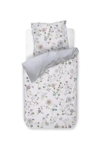 Pip Studio Bettbezugsset Flores Bailando 155x220cm in weiß von Pip Studio