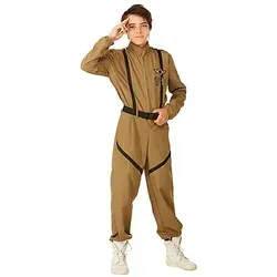 Fallschirmspringer-Kostüm für Kinder, khaki von buttinette
