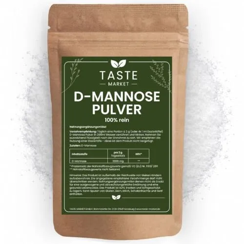 D-Mannose Pulver 2 x 200 g | 100% natürliches Mannose Pulver ohne Zusätze | Vegan