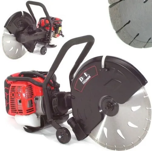 Motorflex Benzin Trennschleifer 400 mit 400 mm Diamantscheibe - Kraftvoller Benzin-Trennschleifer 400 für Nass- und Trockenschnitte. Ideal für Bau- und Handwerksprojekte. Kompakt, leicht und mobil – perfekt für den flexiblen Einsatz. Inkl. 400 mm Diamantscheibe und Zubehör.