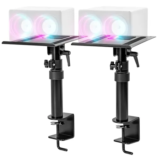 Duronic SPS25 Lautsprecherständer - Höhenverstellbarer und drehbarer Lautsprecherständer für optimale Klangpositionierung und ästhetisches Design, ideal für Heimkino und Recording Studios.