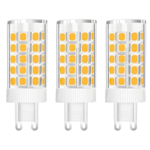 WULUN G9 LED Lampe 10W - 1000LM Warmweiß für Kronleuchter und Deckenleuchten - Energieeffiziente G9 LED Lampe, ersetzt 50W-100W Halogenlampen, langlebig mit bis zu 30.000 Stunden Lebensdauer. Ideal für Wohnräume und sorgt für warmes Licht ohne Flackern.