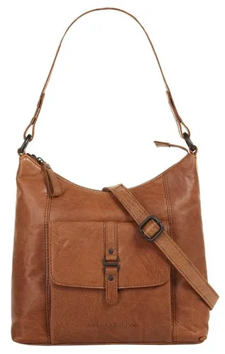 Spikes & Sparrow Damen Leder Shopper, cognac - Handtaschen im Vintage Look aus echtem Leder, mit dekorativer Außentasche und verstellbarem Schultergurt für individuellen Tragekomfort. Ideal für jedes legere Outfit.