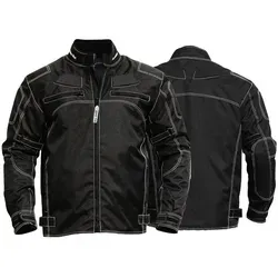 German Wear Motorradjacke Herren mit Protektoren - Schutzjacke für Motorradfahrer, wind- und wasserabweisend mit herausnehmbarem Futter und zahlreichen Taschen für optimalen Komfort und Sicherheit.