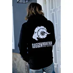 GUGGEN Mountain Hoodie Herren Hoodie Kapuzenpullover Pullover mit Kapuze H06 Reißverschluss Jacke Fleece schwarz M