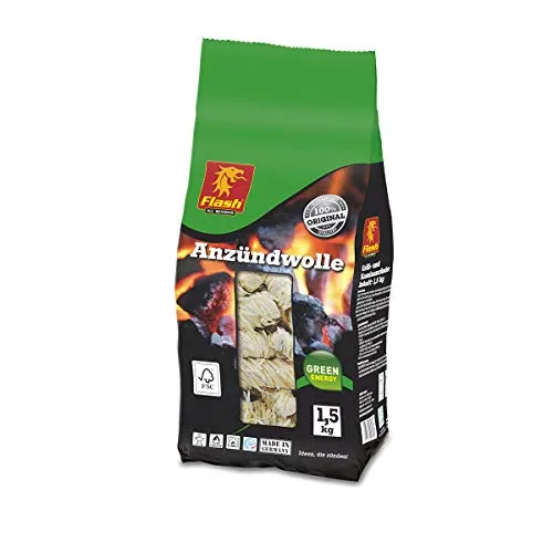 Flash Öko Anzündwolle - 1,5 kg Beutel