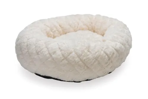 Beeztees Levisa, Katzenbett, Plüsch, beige, 43x43x13 cm