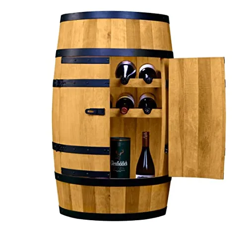 CREATIVE COOPER Weinfass Stehtisch mit Tür und Weinliegen