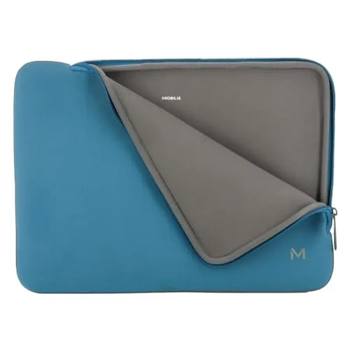 Mobilis Neopren Notebook-Hülle 12,5-14''. Schutzhülle für PC/Notebook/Ultrabook bis 14''. Hülle kompatibel mit MacBook Air/Pro 13,3''. Grau/Preußisch Blau