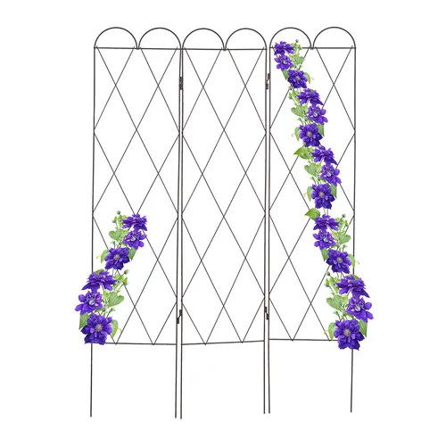 Rankgitter Rankhilfe Spalier Klettergitter 3-teilig - Wetterfestes 3-teiliges Spalier aus robustem Stahl, ideal zur Unterstützung von Kletterpflanzen in Ihrem Garten.