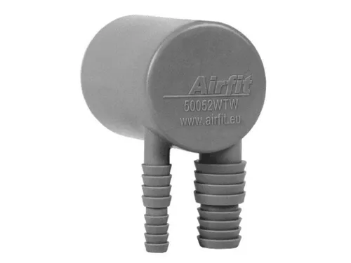 Airfit Doppel-Anschlusswinkel für Waschmaschine und Trockner - HT-Doppelanschlusswinkel DN 50, 90° gewinkelt, ideal für Wasch- und Spülmaschinenanschlüsse, heißwasserbeständig bis 90°C, resistent gegen Haushaltsabwässer.