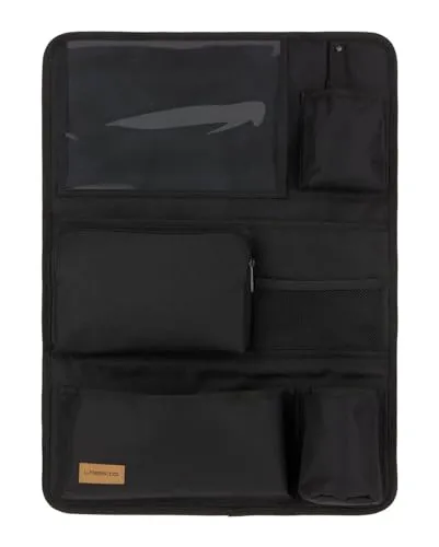 Autorücksitz Organizer Black Edition - Praktischer Organizer für den Rücksitz, hält Ihre Auto-Spielwaren ordentlich und griffbereit, ideal für lange Fahrten.