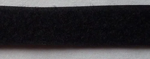m Klettband (nur) Flauschband schwarz 20mm zum nähen 1