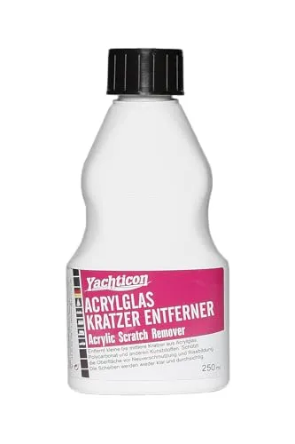 YACHTICON Acrylglas Kratzer Entferner 250ml - Reiniger für Boote, entfernt effektiv Kratzer aus Acrylglas und Polycarbonat, macht Scheiben wieder klar und schützt langfristig gegen Schmutz und Rissbildung.