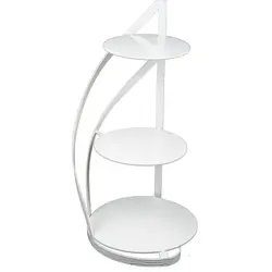 HowHomely Etagere Weiß aus Metall – 3-stufiger Kuchenständer - Moderne 3-stufige Etagere aus lackiertem Metall in Weiß, ideal für stilvolle Präsentationen von Torten und Gebäck. Perfekt für Hochzeiten und Feiern, ein echter Blickfang auf jedem Buffet!