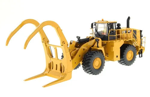 Diecast Masters CAT 988K Radlader 85917 - Baufahrzeuge – Detailgetreues Modell im Maßstab 1:50 mit Holzgreifer, ideal für Sammler und Technikliebhaber, gefertigt aus hochwertigen Materialien für realistische Nachbildung.