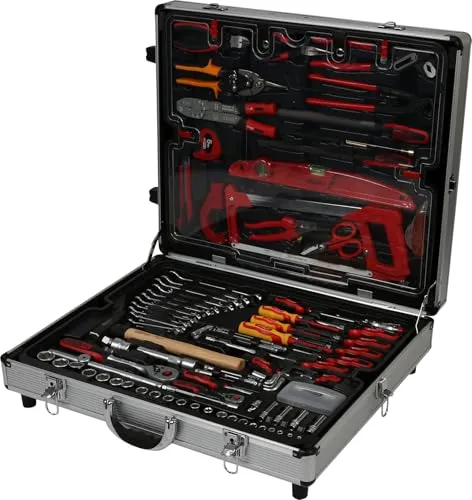 KS TOOLS 1/4 + 1/2 Werkzeug-Satz 135-teilig - Werkzeugkoffer mit 135 Teilen, perfekt für vielseitige Anwendungen und Hobbybastler.