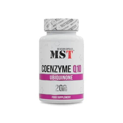 MST Coenzym Q10 200 mg – Hochdosiertes Nahrungsergänzungsmittel für Energie - Antioxidant Coenzym Q10, 200 mg pro Kapsel, unterstützt die Energiegewinnung und Mikronährstoffversorgung. Hergestellt in Deutschland, ohne künstliche Zusätze und ideal für Vegetarier.