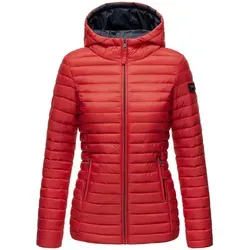 Marikoo Asraa Leichte Damen Herbst Steppjacke mit Kapuze Übergangsjacke Winterjacke Rot Gr. 36 - S - Rot - 36