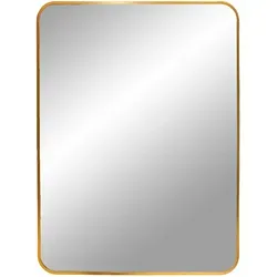 Xxxl Wandspiegel aus Messing, rechteckig 70x50 cm in gold von House Nordic