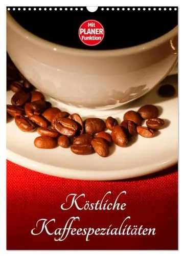 Köstliche Kaffeespezialitäten Wandkalender 2026 - Entdecken Sie 12 farbige Fotografien von Kaffeespezialitäten in diesem hochwertigen DIN A3 Kalender. Ideal für Kaffeeliebhaber und ein perfektes Geschenk!