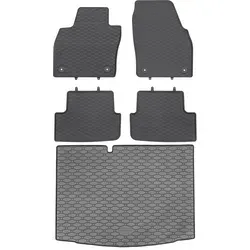 Rigum 434088 Kofferraummatte + Geyer 889/4c Fußmatten für Skoda Fabia III (2018-2021)