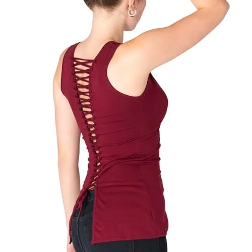 PANASIAM Ripped top Viva, Bordeaux, M