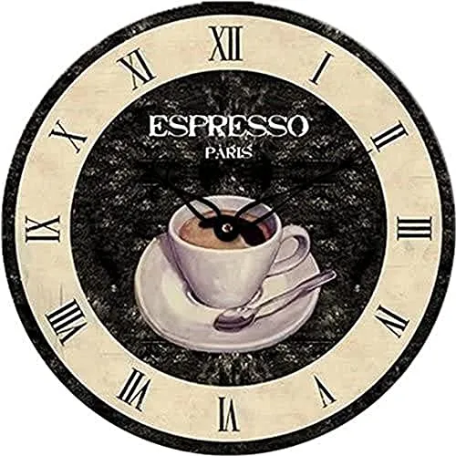 Technoline WT 1015 Wanduhr, Ø 34cm, Cafe-Design