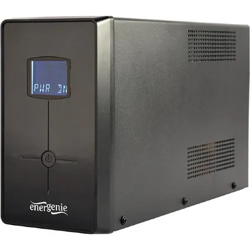 Energenie EG-UPS-035 - USV mit LCD-Display - USV mit 1200 Watt Leistung, 2000 VA Kapazität und praktischen USB-Anschluss für zuverlässige Stromversorgung und Schutz vor Ausfällen.