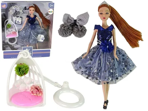 LEAN TOYS Babypuppe LeanToys Emily Baby Doll Swinging Flowers