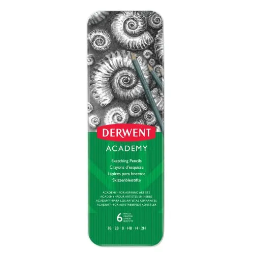 Produktbild Derwent Skizzierstifte in Metallbox 6 Stück
