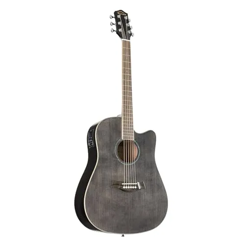 Red Hill DCE-S Westerngitarre - Elektroakustische Dreadnought-Gitarre mit kraftvollem Klang, ideal für Anfänger. Ausgestattet mit Cutaway für leichten Zugriff und integriertem Stimmgerät im Pickup.