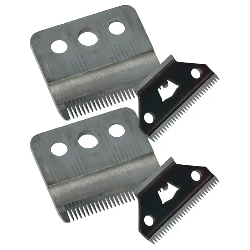 vhbw 4x Schneidsatz (2x großes Messer, 2x Präzisions-Schneidmesser) Ersatz für Moser 1401-7600 für Haarschneidemaschine