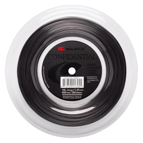 Solinco Confidential Tennis-Saitenrolle, 200 m, 17 Stück von Solinco