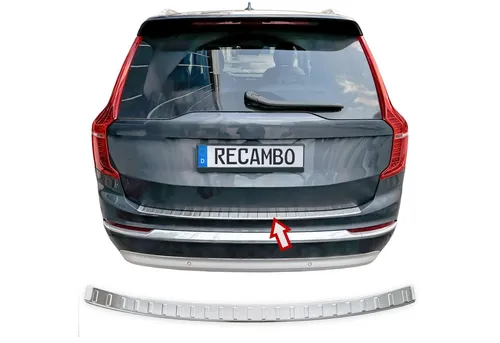 RECAMBO Ladekantenschutz für Volvo XC90 II - Abdeckblenden für Kofferraumschutz, aus hochwertigem V2A Edelstahl, rostfrei und elegant, bietet perfekten Schutz und einfache Montage.