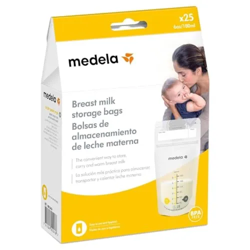 Medela Aufbewahrungsbeutel für Muttermilch 25 weiß (Spanische Version)