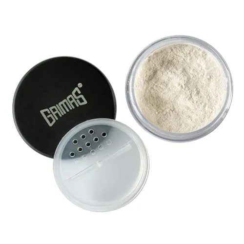 GRIMAS Fixing Powder 8g mit Streueinsatz, professionelles Fixierpuder für diverses Make-up, wasserabweisend, farbneutral, langanhaltend, ideal für Camouflage und Foundation
